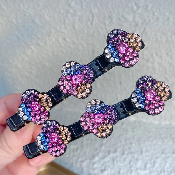 🔥 49% OFF 🔥Sparkling Crystal Stone Braided Hair Clips