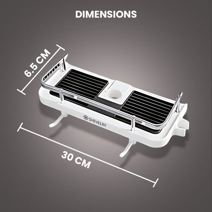 Shower Rod Storage Shelf