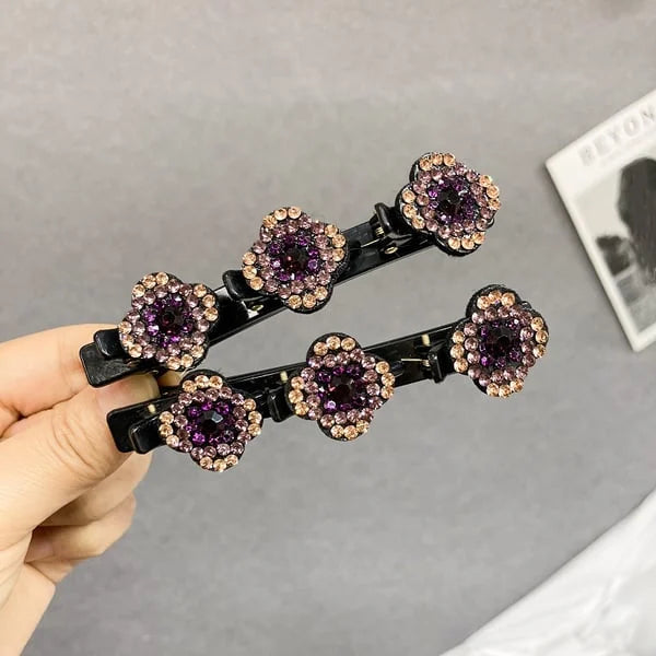 🔥 49% OFF 🔥Sparkling Crystal Stone Braided Hair Clips