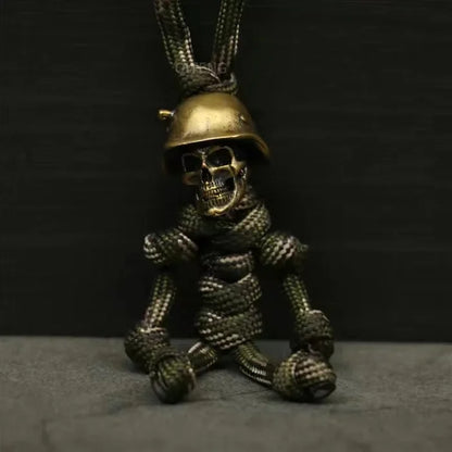 Skeleton Soldier Paracord Keychain