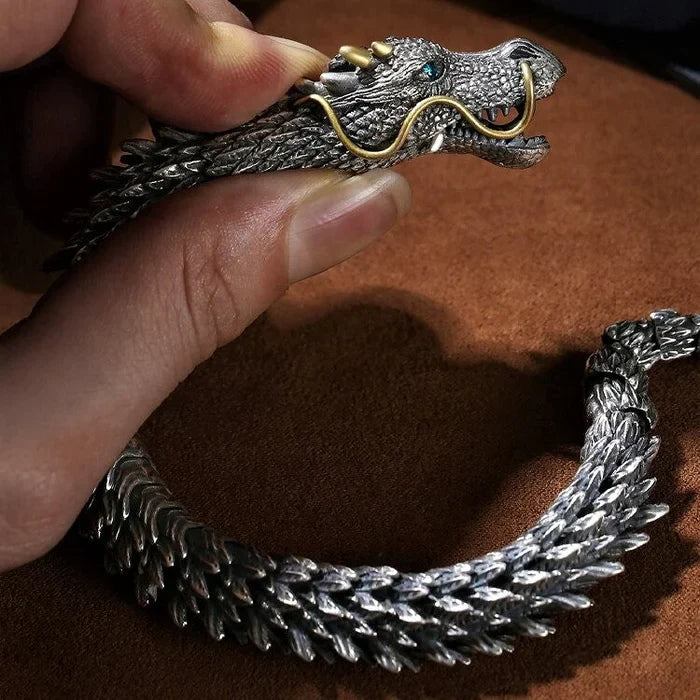 Handmade Golden Horn Dragon Bracelet