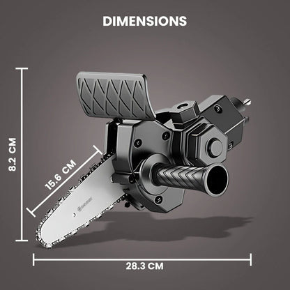 4/6 Inch Electric Drill Modified To Electric Chainsaw Drill Attachment