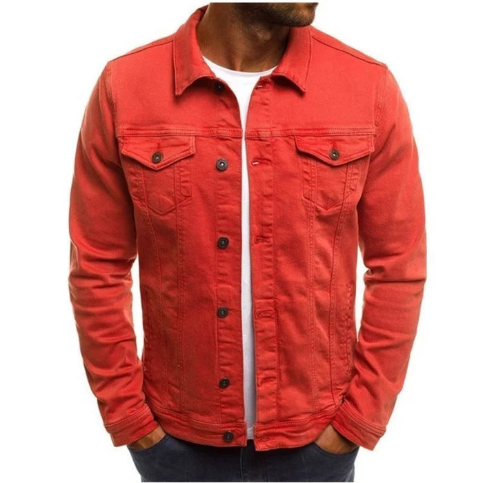 Men's Casual Classic Denim Trucker Jacket Slim Fit