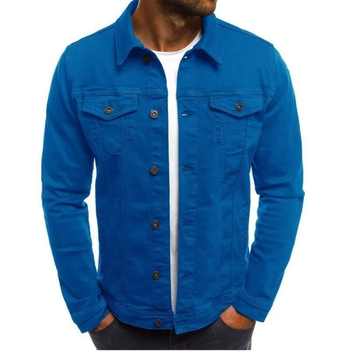 Men's Casual Classic Denim Trucker Jacket Slim Fit