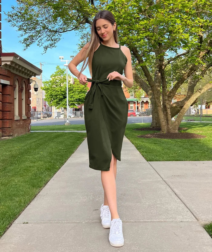 Casual Sleeveless Midi Dresses