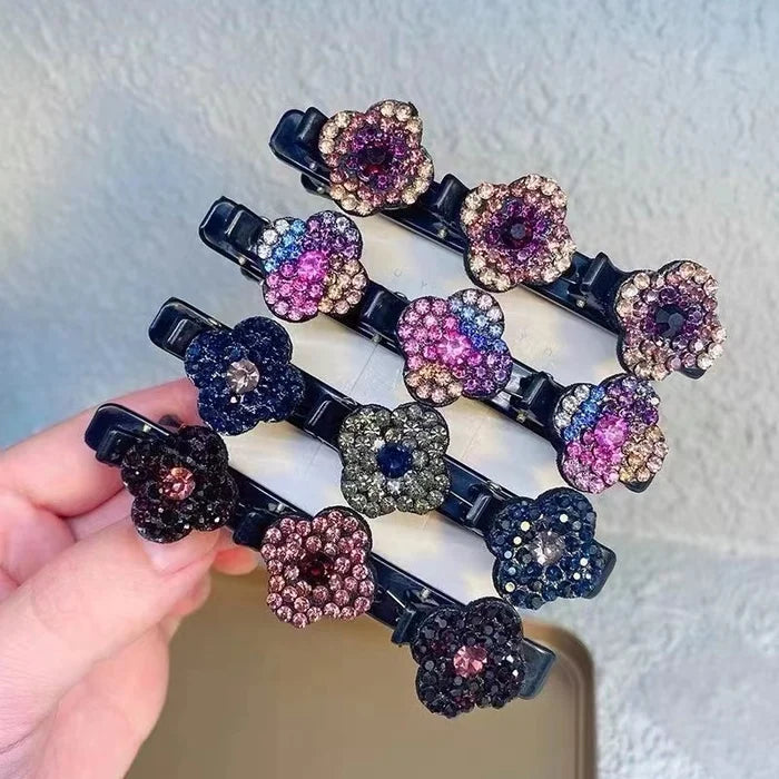 🔥 49% OFF 🔥Sparkling Crystal Stone Braided Hair Clips