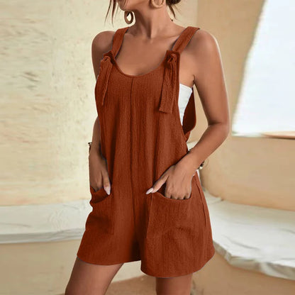 Women's Stylish Casual U Neck Summer Holiday Short Jumpsuits