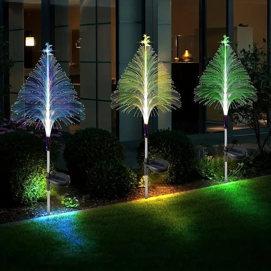 7 Color Changing Solar Christmas Trees Lights