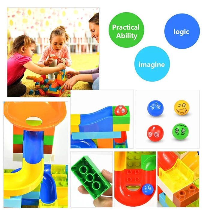 Marble Run Building Blocks Toy