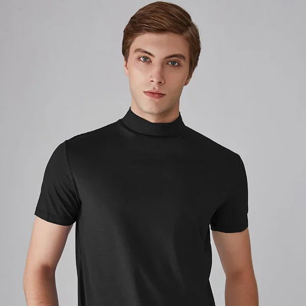 Men's High Neck Slim Fit T-shirt