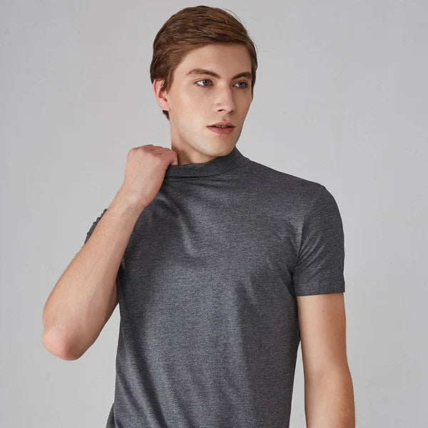 Men's High Neck Slim Fit T-shirt