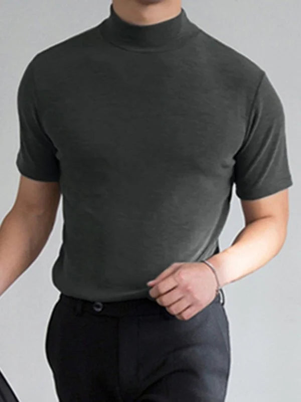 Men's High Neck Slim Fit T-shirt